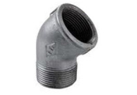 Male/female knee 45 º-Galvanized - MTL - Lusogomma